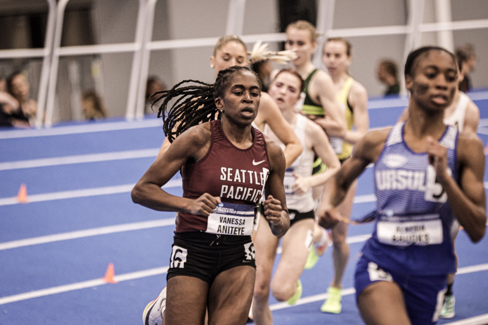 Falcon sprinter Vanessa Antieye competes in a recent race.