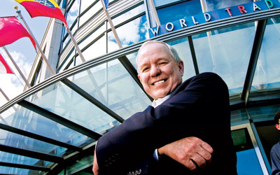 President Eaton, pictured at Seattle’s World Trade Center