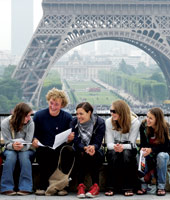Students on European Quarter visit Paris, France.