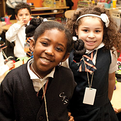 At CamdenForward School, SPU students volunteered in K–8 classrooms, covering subjects from art to math