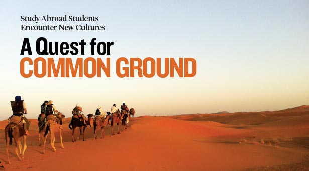 Students riding camels