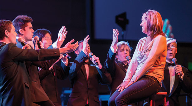 Agent Chris and the 007ths serenades Alumna of the Year Margo Jarvies Engberg