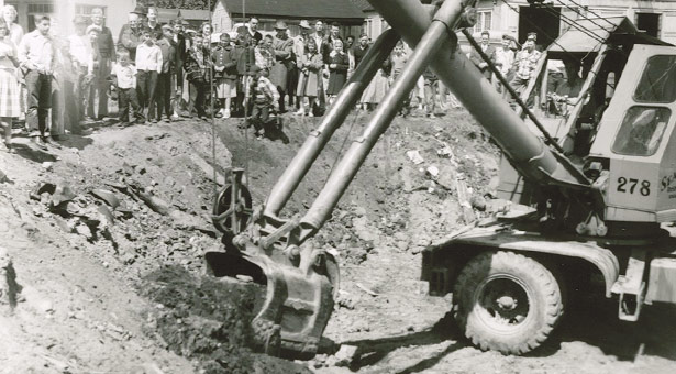 The groundbreaking for Royal Brougham Pavilion, held in 1951