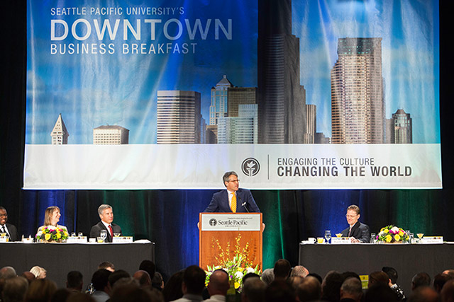 Eric Metaxas speaks at Seattle Pacific University's 2013 Downtown Business Breakfast