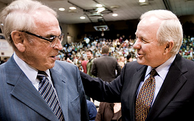 President Eaton and Jurgen Moltmann