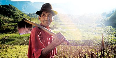 Diego, a Guatemalan farmer, works with Agros to own his own land.