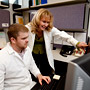 Photo: Doctoral student Winslow Gerrish and Professor Kathy Lustyk