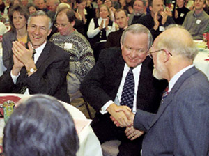 SPU President Philip Eaton and Eugene Peterson