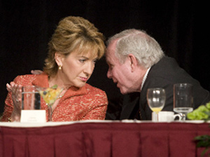 SPU President Philip Eaton and Carly Fiorina