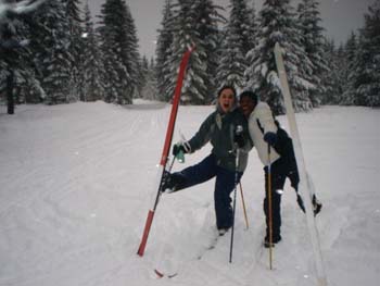 Cali girl x-country skiing!