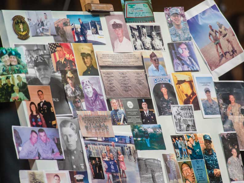 A collage of family members, loved ones who have served
