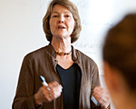 Kerry Dearborn teaches her class