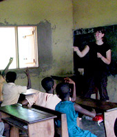 2009 SPU graduate Amy NcNair teaching in Ghana during Summer 2008.